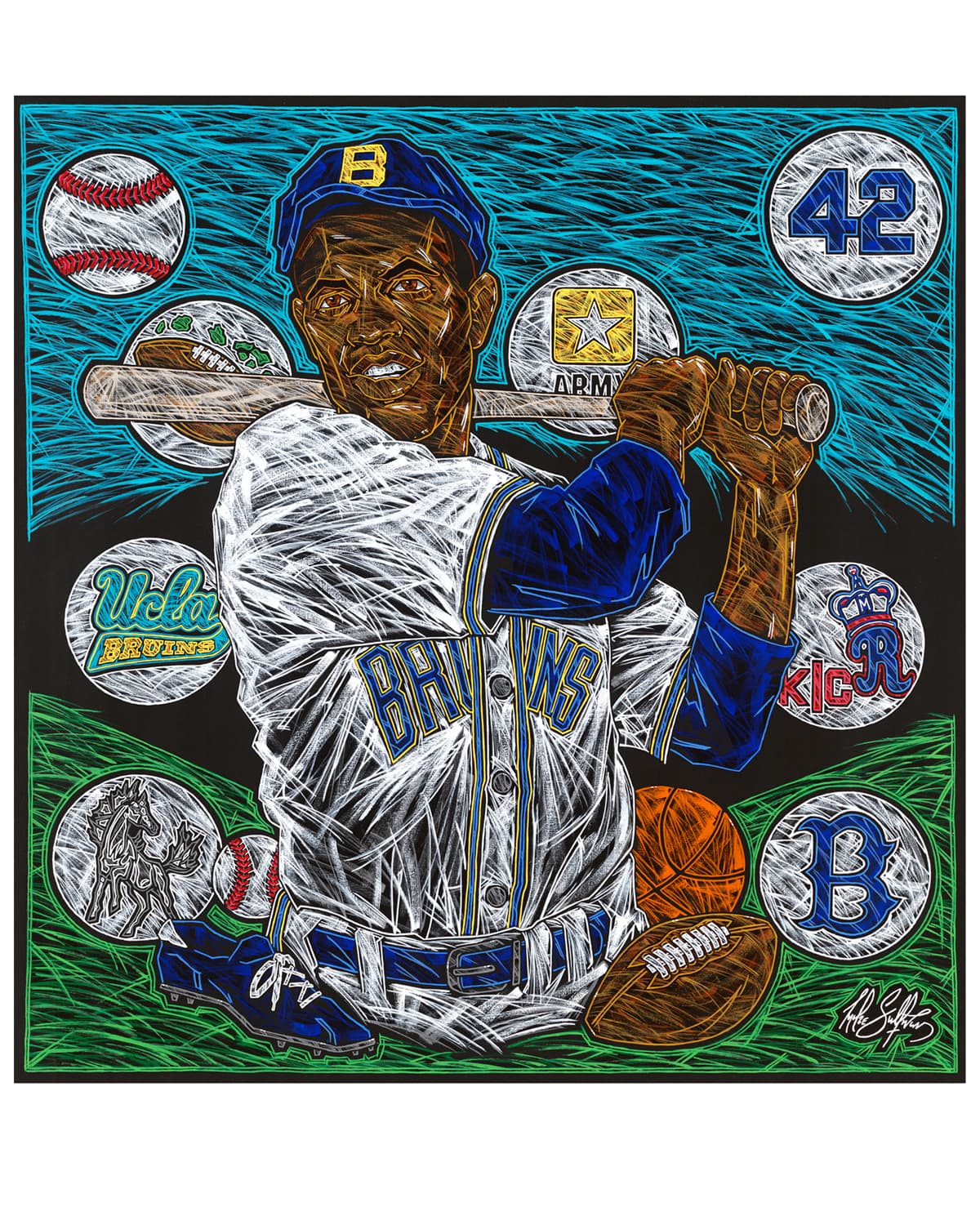 "JACKIE 42" Acrylic On Canvas - Image