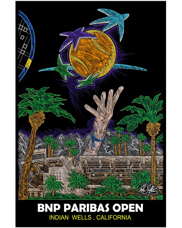 "BNP PARIBAS OPEN" Acrylic On Canvas - Image